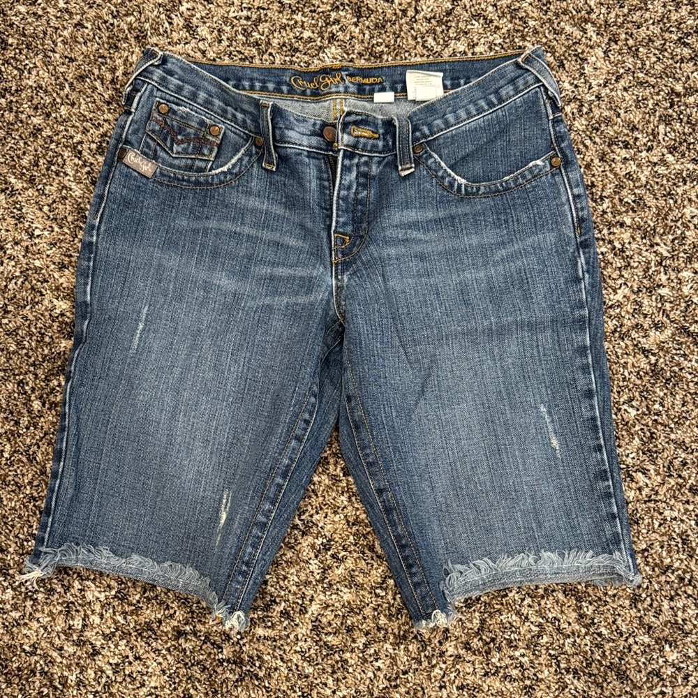 Cruel Girl Distressed Blue Denim Shorts